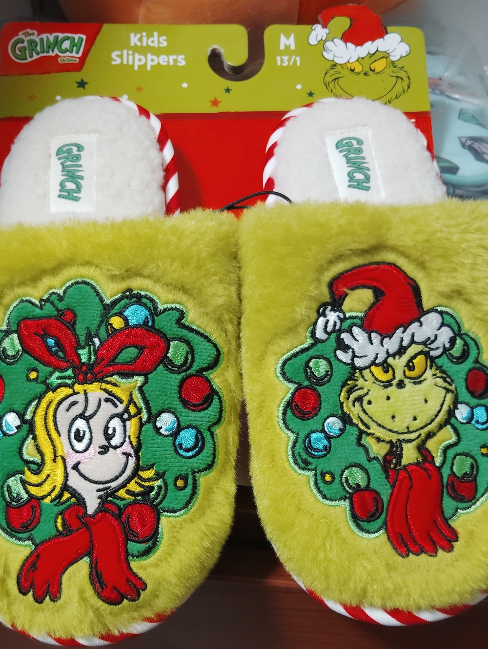 Grinch Slippers Kids